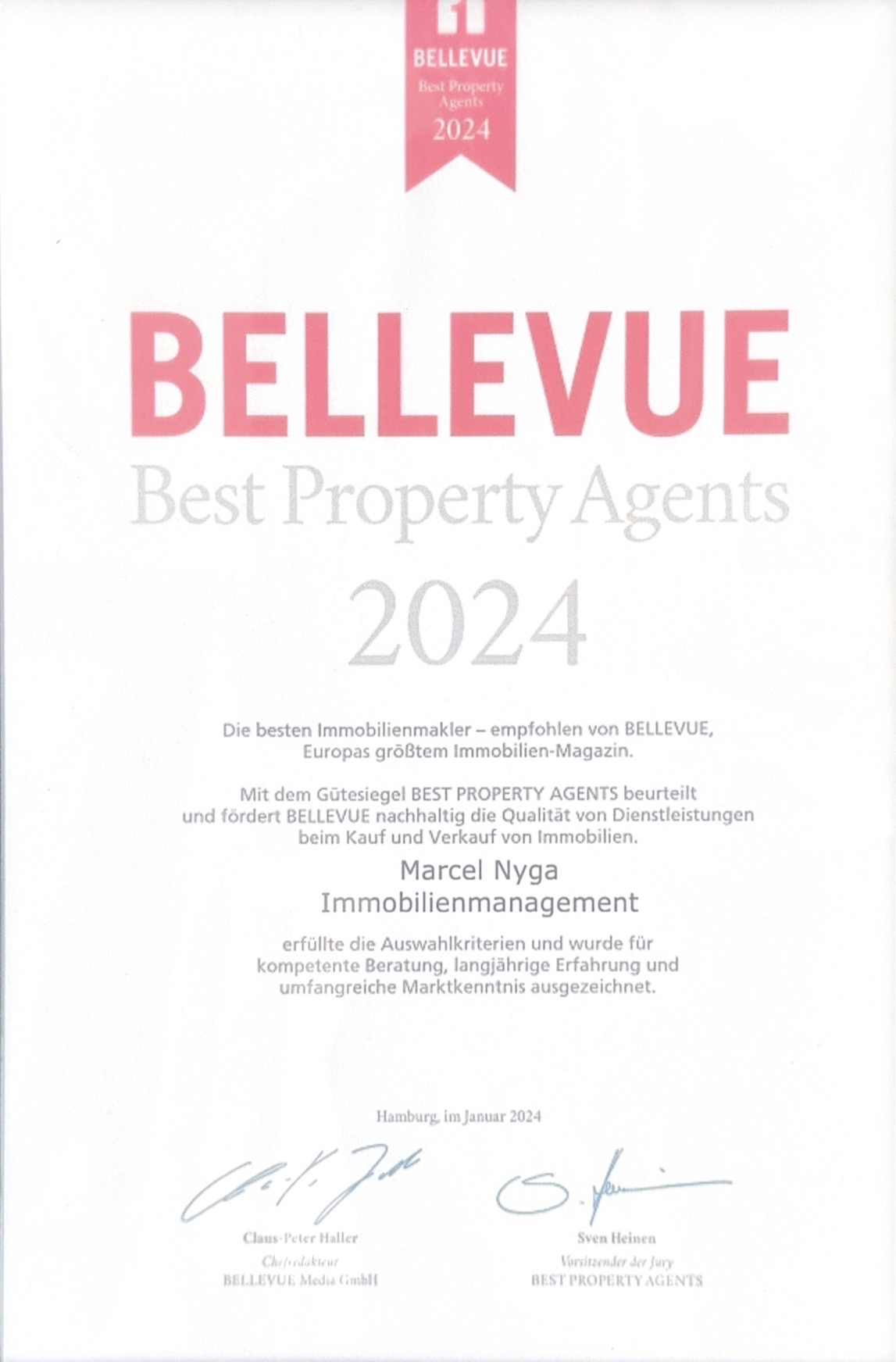 BELLEVUE Best Property Agents 2024