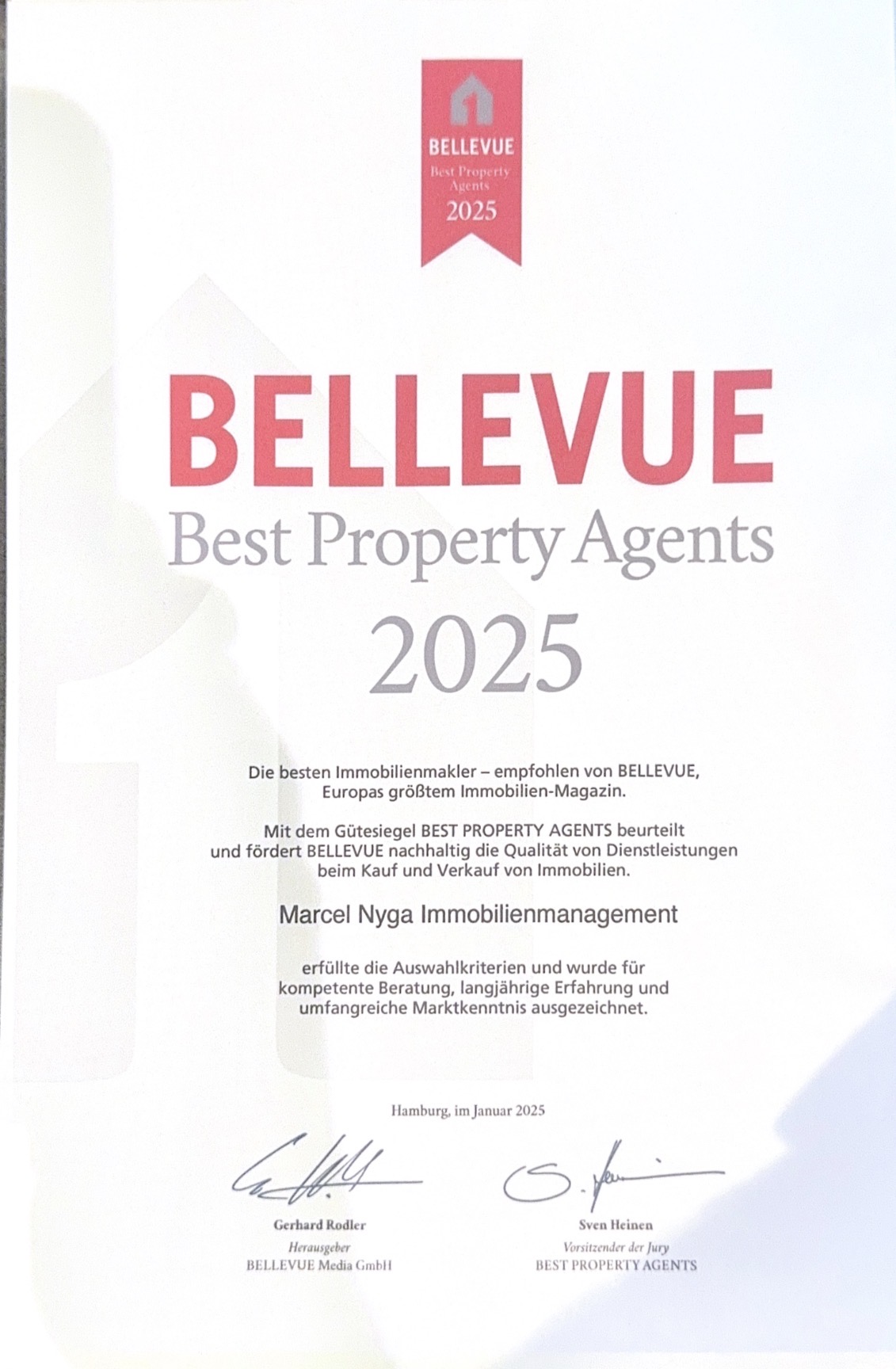 BELLEVUE Best Property Agents 2025